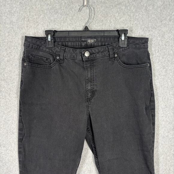 Lee Jeans Womens 18 Short Charcoal Bootcut Crop Ankle Mid Rise Stretch Petite - Picture 2 of 12